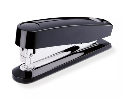 Novus B 7A Grapadora de Sobremesa + Caja de 200 Grapas 24/6 - Grapa hasta 30 Hojas - Grapado Cerrado, Abierto y Clavado - Color Negro