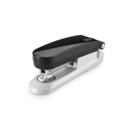 Novus Evolution E 20 Grapadora de Sobremesa + Caja de 200 Grapas 24/6 - Hasta 20 Hojas - Grapado Cerrado, Abierto y Clavado - Color Negro/Gris Claro