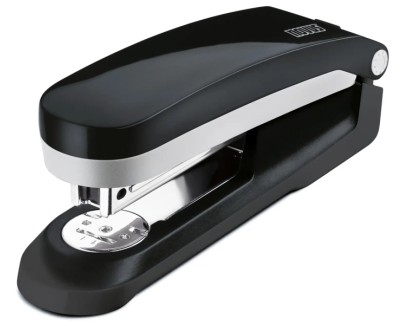 Novus Evolution E 25 Grapadora + Caja de 200 Grapas 24/6 - Hasta 25 Hojas - Grapado Cerrado, Abierto y Clavado - Color Negro