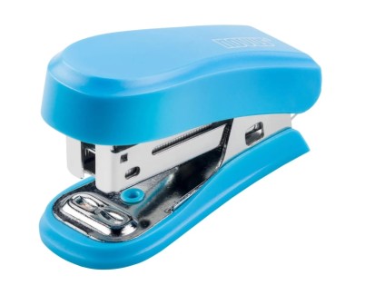 Novus Mini Grapadora Compacta - Hasta 12 Hojas - Grapado Cerrado y Abierto - Incluye 320 Grapas - Color Azul