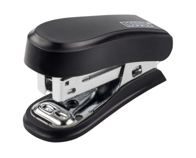 Novus Mini Grapadora Compacta - Hasta 12 Hojas - Grapado Cerrado y Abierto - Incluye 320 Grapas - Color Negro
