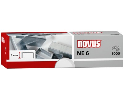 Novus NE 6 Caja de 5000 Grapas NE 6 Galvanizadas para Grapadoras Electricas