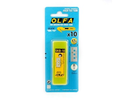 Olfa Pack de 10 Cuchillas de Respuesto para Cutters Olfa SK-10 - Acero Inoxidable