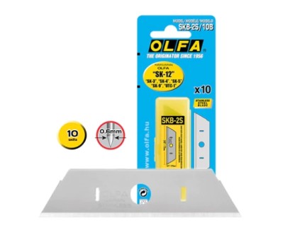 Olfa Pack de 10 Cuchillas de Respuesto para Cutters Olfa SK-12, SK-4, SK-5, SK-9 y UTC-1 - Acero Inoxidable