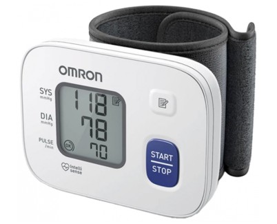 Omron RS2 Tensiometro de Muñeca - Deteccion Latido Arritmico - Intellisense - Deteccion Hipertension - Memoria 30 Lecturas - Color Blanco