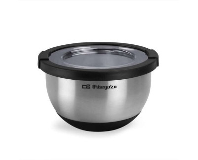 Orbegozo BOL de Acero Inoxidable BOA 3000 - Serie BOA - Capacidad 3L - Base Antideslizante de Silicona - Libre de BPA - Apto para Lavavajillas - Practico y Duradero