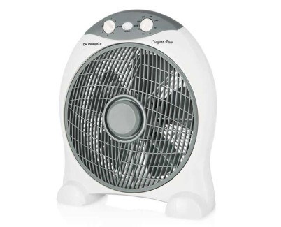 Orbegozo Box Fan BF 1030 Ventilador Portatil Refrescante - Potente Motor de 45W - Temporizador de 2h - Silencioso y Compacto