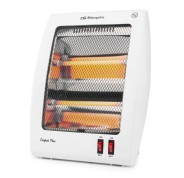 Orbegozo BP 5010 Estufa de Cuarzo - Potencia 800W - Seguridad Antivuelco - 2 Niveles de Calor - Reflector Protegido - Recogecables - 25.5x9x36.5cm - Color Blanco