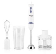 Orbegozo BT 1320 Batidora-Picadora Versatil - Potente Motor 400W - Hoja de Acero Inoxidable - Mango Ergonomico - Vaso Mezclador 600ml - Picador Universal 500ml - Anilla para Colgar