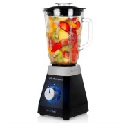 Orbegozo BV 6400 Batidora de Vaso Acero Inoxidable - Potente Motor 500W - Jarra de Cristal 1L - Cuchillas de Titanio - 2 Velocidades + Pulse - Sistema de Seguridad - Ideal para Smoothies y Cocteles