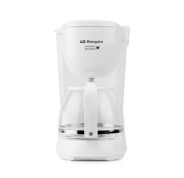 Orbegozo CG 4051 Cafetera de Goteo - Capacidad para 12 Tazas - Jarra de Cristal de 1,25L - Filtro Permanente - Deposito con Indicador de Agua - Mantenimiento de Calor por 30min - Color Blanco