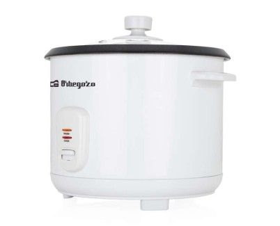 Orbegozo CO 3031 Cocedor de Arroz - Cocina Arroz sin Pegarse - Capacidad 1.8L - Vaporera Incluida - Apagado Automatico - Durabilidad y Excelencia