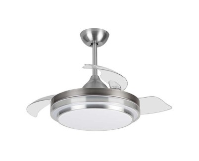 Orbegozo CP 110105 Ventilador de Techo Elegance - Potente Motor DC - Aspas Retractiles - Luz LED Regulable - Mando a Distancia - Sistema Reversible - Eficiencia Energetica