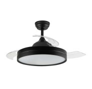 Orbegozo CP 137105 Ventilador de Techo Elegance Eficiente y Silencioso - Aspas Retractiles - Motor DC - Luz LED - Mando a Distancia - Ventilacion Reversible - Temporizador Programable