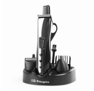 Orbegozo CTP 1930 Cortapelos 3 en 1 Recargable - Autonomia de 45 Minutos - Cabezales Intercambiables - Cuchilla de Acero Inoxidable - Base de Almacenamiento - Facil Limpieza y Mantenimiento