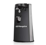 Orbegozo CU 6500 Abrelatas Electrico 3 en 1 - Practico y Funcional - Cuchilla de Acero Inoxidable - Potencia 60W - Facil Limpieza - Diseño Atractivo