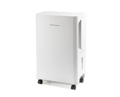 Orbegozo DH 1045 Deshumidificador - Potencia 215W - Absorbe 10 L/Dia - Deposito de 2.5L - Respetuoso con el Medio Ambiente - Temporizador - Ruedas y Asa de Transporte - 30.1x48.5x19.3cm - Color blanco