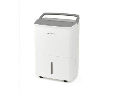 Orbegozo DH 1655 Deshumidificador - Potencia 230W - Absorbe 16 L/Dia - Deposito de 4L - Respetuoso con el Medio Ambiente - Temporizador - Ruedas y Asa de Transporte - 35x49x23.5cm - Color blanco