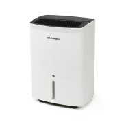 Orbegozo DH 2075 Deshumidificador - Potencia 420W - Absorbe 20 L/Dia - Deposito de 5.5L - Respetuoso con el Medio Ambiente - Temporizador - Ruedas y Asa de Transporte - 34.5x50.4x24.3cm - Color blanco