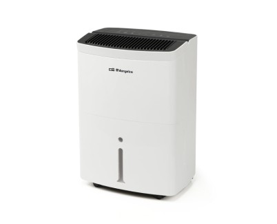 Orbegozo DH 2075 Deshumidificador - Potencia 420W - Absorbe 20 L/Dia - Deposito de 5.5L - Respetuoso con el Medio Ambiente - Temporizador - Ruedas y Asa de Transporte - 34.5x50.4x24.3cm - Color blanco