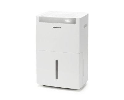 Orbegozo DH 5000 Deshumidificador - Potencia 630W - Absorbe 50 L/Dia - Deposito de 6.5L - Respetuoso con el Medio Ambiente - Temporizador - Ruedas y Asa de Transporte - 38x61x27cm - Color blanco