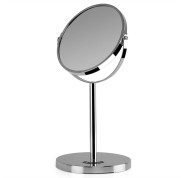 Orbegozo ES 5100 Espejo Cosmetico Multiorientable - Base Antideslizante - Acabado Cromado - Doble Cara con Aumento X5 - Altura 34.5 cm