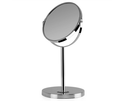 Orbegozo ES 5100 Espejo Cosmetico Multiorientable - Base Antideslizante - Acabado Cromado - Doble Cara con Aumento X5 - Altura 34.5 cm