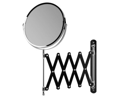 Orbegozo ESP 6000 Espejo Cosmetico de Pared - Doble Cara con Aumento X5 - Extensible y Regulable - Acabado Cromado Elegante - Facil Montaje