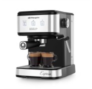Orbegozo EX 5210 Cafetera Espresso Intenso - Presion 20 Bar - Potencia 1100 W - Panel Tactil - Deposito 1.5L - Valvula de Seguridad - Vaporizador Acero Inoxidable - Accesorios Incluidos