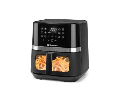 Orbegozo FDR 68 Freidora sin Aceite Saludable - Capacidad 6.5L - Potencia 1600/1800W - 12 Programas de Coccion - Pantalla LED Tactil - Sistema de Seguridad - Antiadherente - Lavavajillas