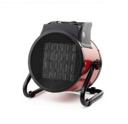 Orbegozo FHR 3050 A Calefactor Ceramico Profesional - Potencia 3000W - Pies Antideslizantes - Ventilador - 2 Niveles de Calor - Asa de Transporte - Apagado Automatico de Seguridad - Color negro y rojo