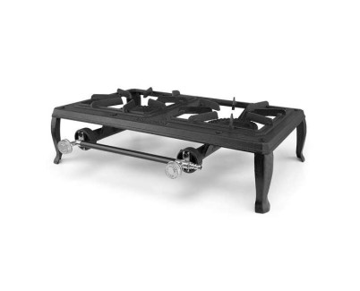 Orbegozo FO 6200 Hornillo a Gas Portatil - Potente y Resistente para Uso Exterior - Parrilla de Hierro Fundido - Seguro y Practico - 7kW de Potencia