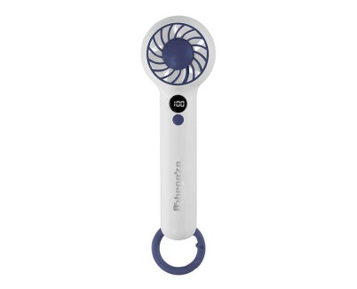 Orbegozo HF 2200 Ventilador de Mano Portatil - Ventilacion Ajustable - Display Digital - Carga USB-C - Bateria de Litio de Larga Duracion - Gancho Integrado