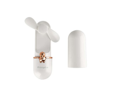 Orbegozo HF 2500 Ventilador de Mano Elegancia Portatil - 2 Velocidades de Ventilacion - Diseño Compacto y Elegante -Funda Protectora Incluida - Carga Facil con Puerto Micro USB - Bateria Duradera de Litio