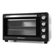 Orbegozo HO 455 Horno de Sobremesa Multifuncion - 45L de Capacidad - 2000W de Potencia - Selector de Temperatura hasta 230ºc - Temporizador de 60min - Resistencias de Acero Inoxidable