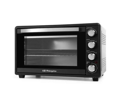 Orbegozo HO 455 Horno de Sobremesa Multifuncion - 45L de Capacidad - 2000W de Potencia - Selector de Temperatura hasta 230ºc - Temporizador de 60min - Resistencias de Acero Inoxidable