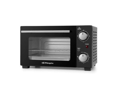 Orbegozo HO 985 Horno Electrico Multifuncion Potencia 800W - Capacidad 10L - Selector de Calor Superior - Inferior o Simultaneo - Temporizador 30 Minutos - Puerta Abatible con Doble Cristal