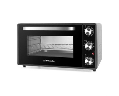 Orbegozo HOT 386 Horno Electrico con Conveccion - Potencia 2000W - Capacidad 38L - Sistema de Calor Superior E Inferior - Luz Interior - Termostato Regulable - Bandeja Recogemigas