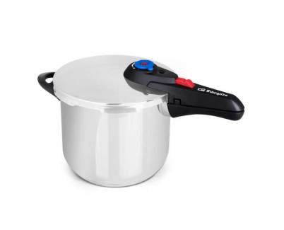 Orbegozo HP 10006 Olla Super Rapida - Capacidad 10 Litros - Cinco Sistemas de Seguridad - Fondo Termo Difusor - Apto para Todo Tipo de Fuegos