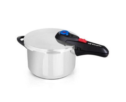 Orbegozo HP 6006 Olla Super Rapida - Capacidad 6 Litros - Cinco Sistemas de Seguridad - Fondo Termo Difusor - Apto para Todo Tipo de Fuegos