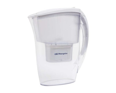 Orbegozo JR 3025 Jarra Purificadora de Agua - Tres Cartuchos Filtrantes - Capacidad Total de 2.4 Litros - Indicador de Vida del Filtro - Diseño Ergonomico y Practico