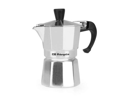 Orbegozo KF 100 Cafetera Italiana Compacta - Delicioso Cafe en una Taza - Mango Ergonomico - Valvula de Seguridad - Facil Limpieza - para Cocinas a Gas - Electricas y Vitroceramica