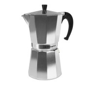 Orbegozo KF 1200 Cafetera Italiana de Aluminio Prepara 12 Tazas de Cafe Aromatico y Exquisito Mango Ergonomico - Valvula de Seguridad y Facil Limpieza Ideal para Compartir Momentos Especiales