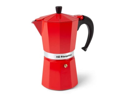 Orbegozo KFR 1240 Cafetera de Aluminio - Prepara 12 Tazas de Cafe en Minutos - Compatible con Diferentes Tipos de Cocinas - Mango Ergonomico y Valvula de Seguridad - Facil de Limpiar y Mantener