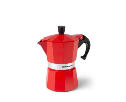Orbegozo KFR 340 Cafetera de Aluminio - Prepara 3 Tazas de Cafe en Minutos - Compatible con Todo Tipo de Cocinas - Mango Ergonomico y Valvula de Seguridad - Facil de Limpiar y Mantener