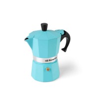 Orbegozo KFR 345 Cafetera de Aluminio - Prepara 3 Tazas de Cafe en Minutos - Compatible con Diferentes Tipos de Cocinas - Mango Ergonomico y Valvula de Seguridad - Facil de Limpiar y Mantener