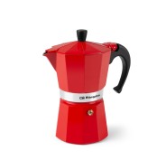 Orbegozo KFR 640 Cafetera de Aluminio - Prepara 6 Tazas de Cafe en Minutos - Compatible con Diferentes Tipos de Cocinas - Mango Ergonomico y Valvula de Seguridad - Facil de Limpiar y Mantener