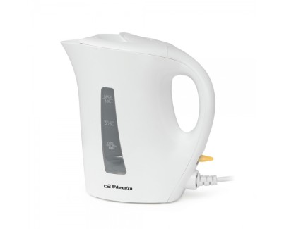 Orbegozo KT 4150 Hervidor de Agua 1L 1200W - Libre de BPA - Asa de Tacto Frio - Apagado Automatico - Indicador de Nivel de Agua - Facil Limpieza