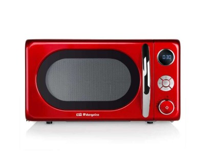 Orbegozo MIG 2042 Microondas Vintage Multifuncion - Potencia 700W/900W - 10 Niveles de Potencia - Grill de Cuarzo - Temporizador Digital - Diseño Retro Años 60 - Facil Limpieza - 20L de Capacidad
