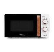 Orbegozo MIG 2142 Microondas con Grill - Capacidad 20L - Potencia 700W - Grill 900W - 5 Niveles de Potencia - Temporizador 30min - Programa de Descongelacion